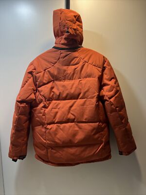 Down Parka FKO2W Massage Modular Down Coat Orange Hooded Pockets