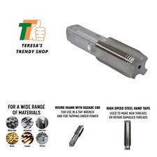 1"-8 UNC High Speed Steel Left Hand 4 Flute Plug Tap, Pack of 1