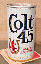 1967 COLT 45 MALT LIQUOR PULL TAB BEER CAN NATIONAL DETROIT MICHIGAN 1 CITY