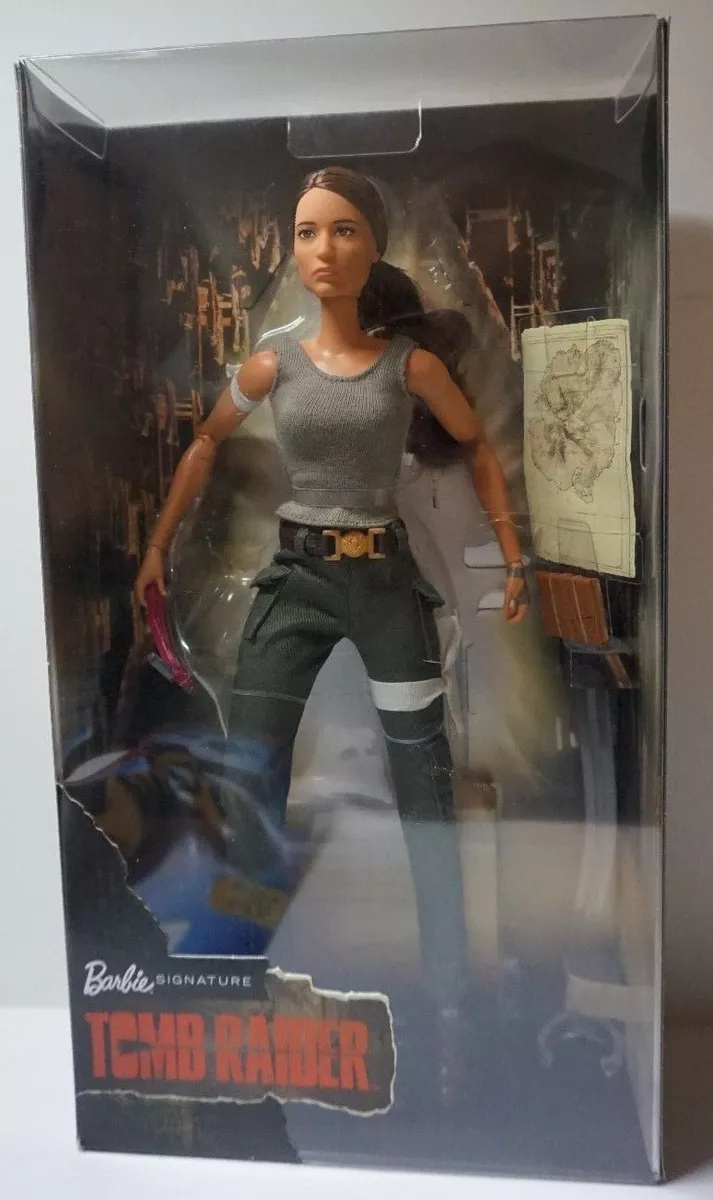 THE NEW 2018 ALICIA VIKANDER BARBIE DOLL AS LARA CROFT IN TOMB