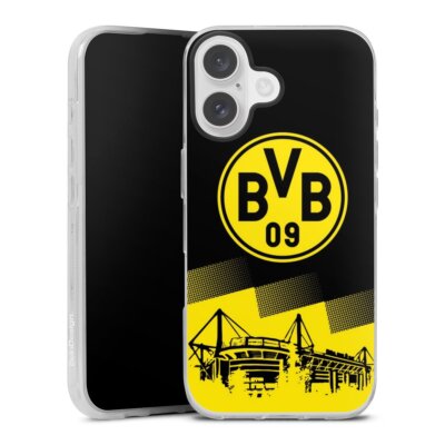 DeinDesign Silikon Hülle Case Handyhülle für Apple iPhone 16 - BVB Two Tone