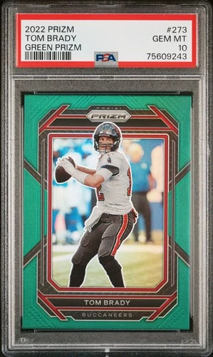 2022 Prizm Tom Brady Green Prizm #273 PSA 10 GEM MT