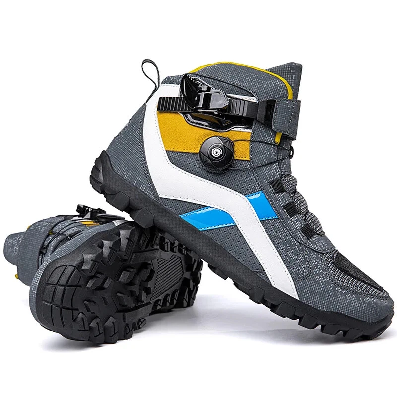 Hombres Zapatos de Carreras Transpirables Duraderos Cómodos Botas de Motocicleta Todoterreno Foto 3 de 4