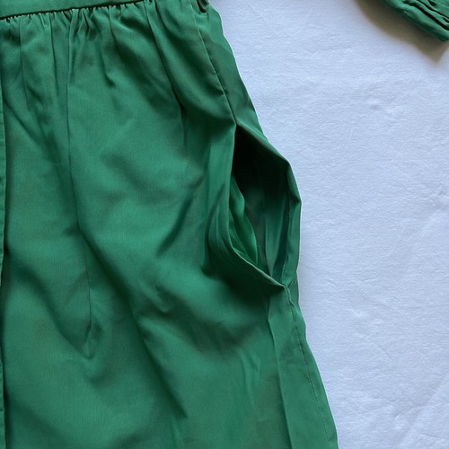 Nine West Trench Coat XS Gathered Waist Lapel Babydoll Green 3/4 Sleeves Lined - Picture 14 of 20