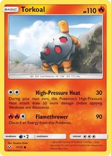 Torkoal SHL 11/73 C Shining Legends Pokemon Card NM