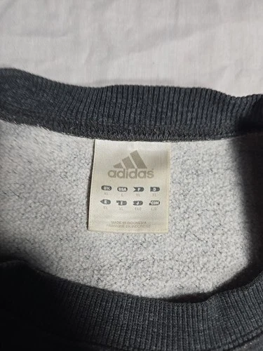 Vintage 90s Adidas Pullover Crewneck Sweatshirt Gray/orange Embroidered Large image 5