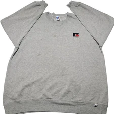 Vintage 90s Russell Athletic Sweatshirt Men's Size 2XL Grey Crewneck Made In USA