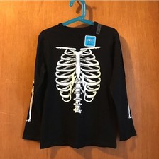 The Children  s Place Boy  s Glow Skeleton Long Sleeves Shirt, NWT ,Size S  5-6 