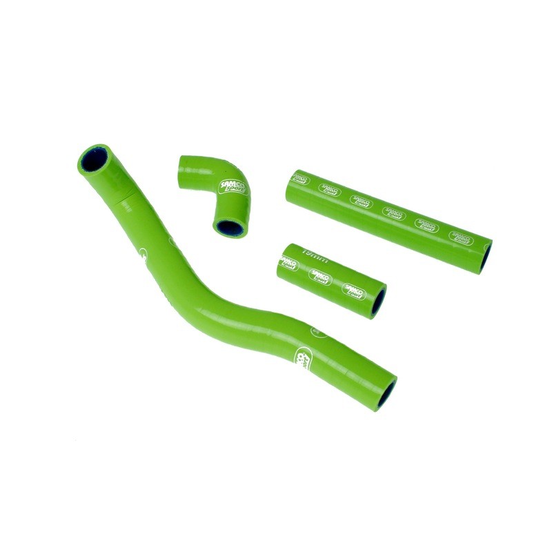 Durite de radiateur SAMCO - 4 pièces silicone vert pour moto Kawasaki KX500