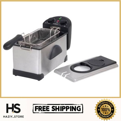 3.2 Qt. Stainless Steel Deep Fryer with Fry Basket