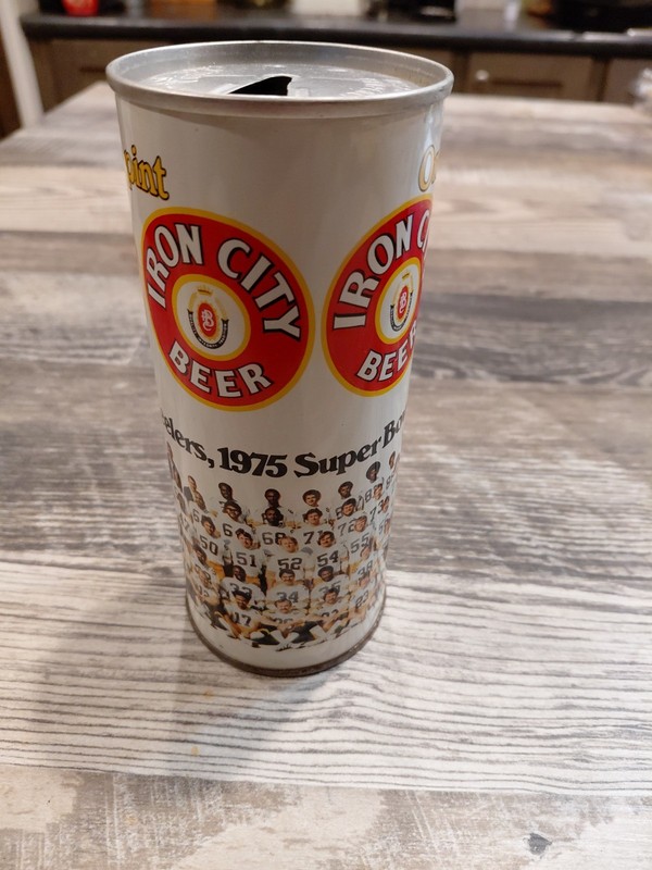 Vintage Pint Pittsburgh Steelers Beer Can
