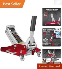 Ultra-light 1.5 Ton Aluminum Racing Jack With Dual Piston Lift - 14 Inch