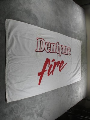 Dentyne Fire Beach Towel Professional 35x68 Advertising Promo White Cotton