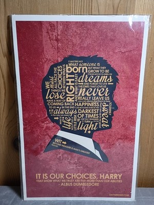 Harry Potter Albus Dumbledore ''It's Our Choices Harry'' Quote Poster! 