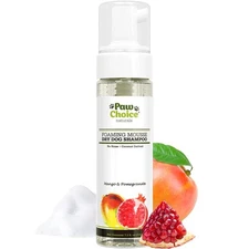 Paw Choice Dry Dog Shampoo - Waterless, No Rinse Foam Mousse for Bathless