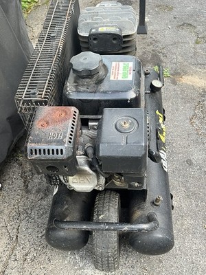 Central Pneumatic Gasoline Piston Compressor Steel Tank Black