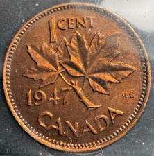 1947 Canada 1 One Cent Red MS65 ICCS!