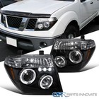 Black Fits 2005-2008 Frontier 2005-2007 Pathfinder Led Halo Projector Headlights