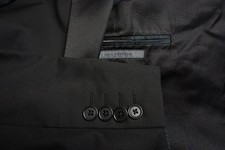 John Varvatos Two Button 100 Wool Black 2 Pc Formal Tuxedo Jacket Pants 36R