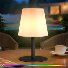 Shower Lamp Rechargeable Outdoor Table Lamp Cordless Warm White & RGB Night Ligh