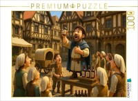 Calvendo Puzzle Wonder Potions At The Medieval Market | 1000 Pieces, Finished Si