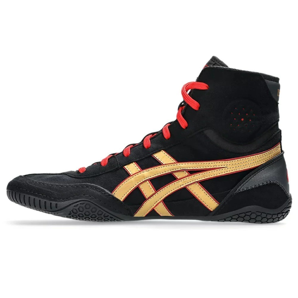 asics Boxing Wrestling Shoes DAN GABLE EVO 3 Black Gold Line Red