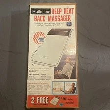 VTG Pollenex B-130A Black/White Deep Heat Back Massager Full Size W/ Attachment