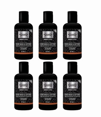 6x Wilkinson Barber s Beard Wash 177ml Premium Bartreiniger für weich & gesund