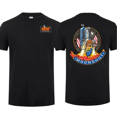 #ad NOS Moonshot T Shirt 3500HP Rocket Engine Graphic Nitrous Racing Tee $27.50
