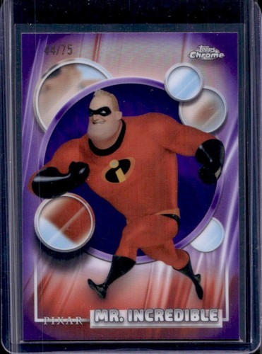 2026 Topps Chrome Disney Mr. Incredible Purple Refractor #/75 The Incredibles