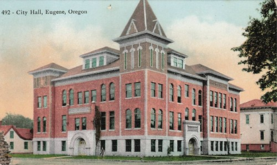 #ad #ad Eugene Oregon City Hall Postcard Edward H Mitchell Divided Back c1910 Vintage $1.00