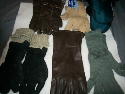 NICE LOT OF 6 PAIR WOMENS GIRLS GLOVES NICE QUALITY SAVE BIG! FREE SHIPPING!!