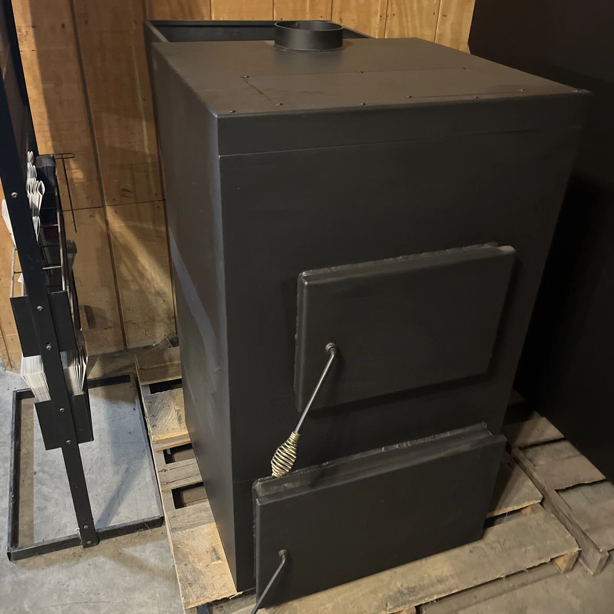 keystoker koker lite coal stove furnace 105,000BTU Top Chimney Vent -- NEW!  | eBay