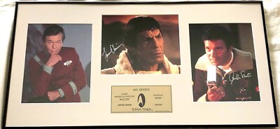 DeForest Kelley Leonard Nimoy William Shatner signed Star Trek 8x10s ...
