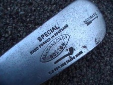 Rare ANTIQUE TOM STEWART AL.JOHNSON BOSTON SMOOTH FACE OFF SET WOOD SHAFT PUTTER