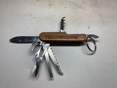 YELLOWSTONE Real Wood Handle Stainless Folding Pocket Knife Multi Tool Jon