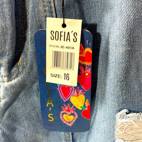 SOFIAS JEANS GIRLS JUNIOR 16 BLUE CLASSIC Straight Leg High rise SKU #232 - Picture 5 of 9