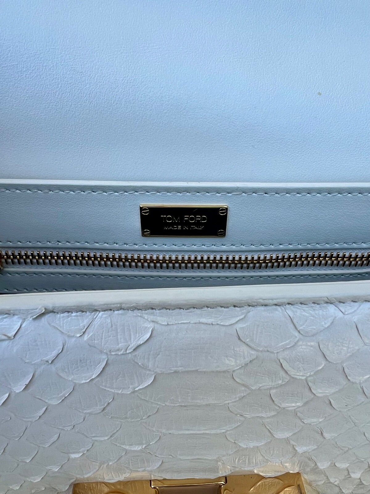 TOM FORD T clasp MEDIUM PYTHON SHOULDER BAG - image 12