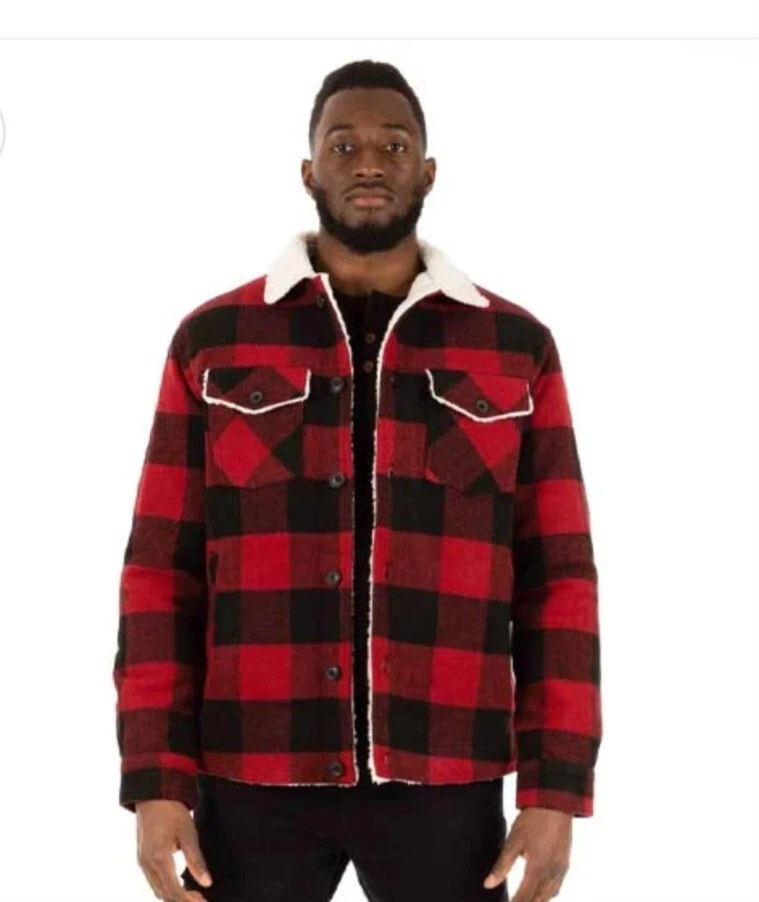 Hedge Sherpa Plaid Jacket Men's. Size Large. New With Tags $162