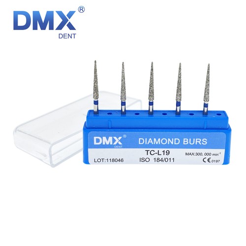 5pz/Confezione Frese Diamantate Dentali FG per Manipolo Alta Velocità Impugnatura Attrito 1,6MM Bur - Foto 62 di 69