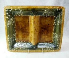 Ambiance Collection ST. REMY 2 Part Relish Dish Crazed with Chip on corner.