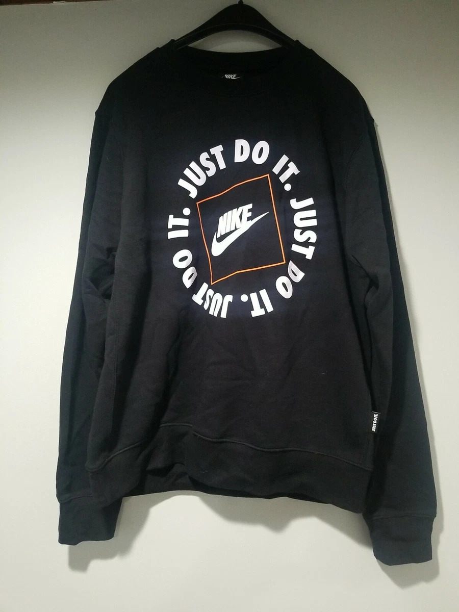 NEW NIKE MEN S BLACK SPORTSWEAR JDI FLEECE CREW PULLOVER