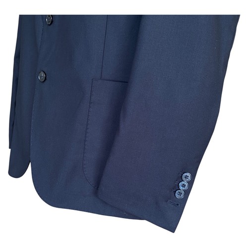 Linea Sartoriale Giacca Tuta Blu Navy Lana 2 Bottoni Parzialmente Foderata Uomo UK46R - Foto 10 di 16