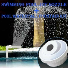 Pool Waterfall Fountain Cleaning w/ Water Flow Kit for Garden Outdoor Decoration