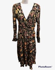 Zara Trafaluc Collection Floral Long sleeve Dress Sz S NWT