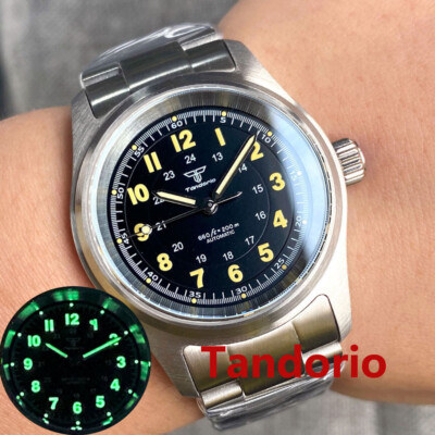 20ATM Diver Tandorio 36mm Pilot Sapphire Glass Japan NH35A PT5000 Auto Movement