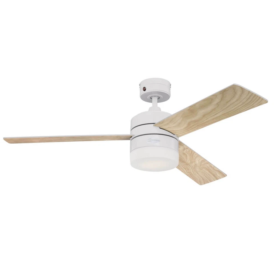 Ceiling Fan With LED Light and Remote Control Alta Vista White & Maple 122 CM - Image 3 of 4