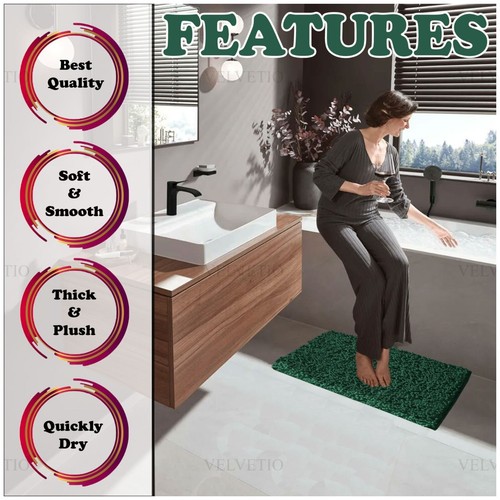 MEMORY LOOP BATH MAT SET PEDESTAL NON SLIP SUPER SOFT TOILET BATHROOM RUG 2PC - Picture 22 of 341