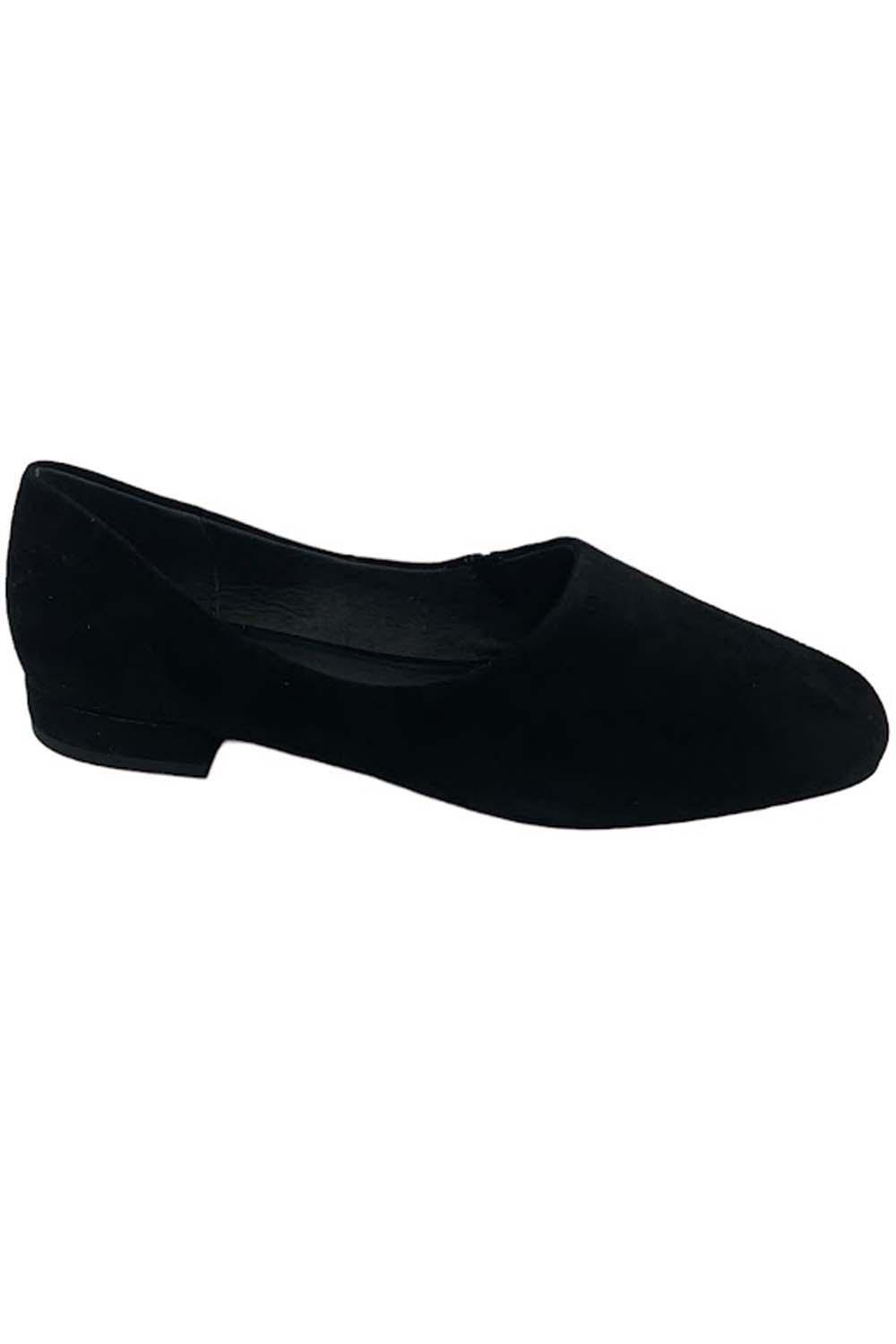 Замшевые слипоны Role черного цвета с глубоким вырезом на Сейшельских островах 7190₽