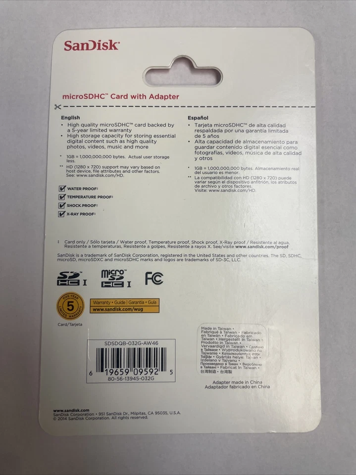 SanDisk 32gb Class 4 microSDHC Memory Card - Image 2 of 2